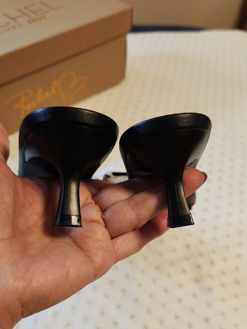 Rachel Roy Kali  Black and Brown Leopard-Print Mesh Slide Sandal Size 8 - Picture 7 of 10